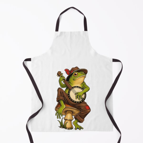 Item preview, Whimsical Banjo Frog Mushroom Music designed and sold by elderberry.