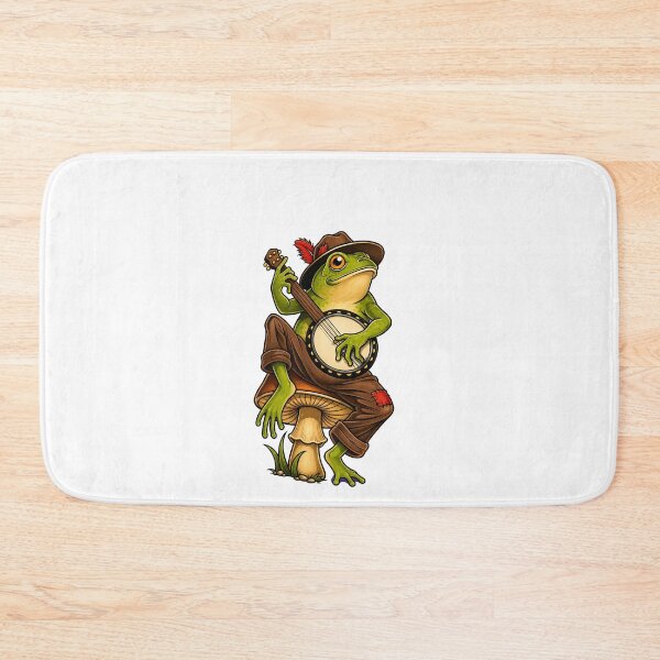 Item preview, Whimsical Banjo Frog Mushroom Music designed and sold by elderberry.
