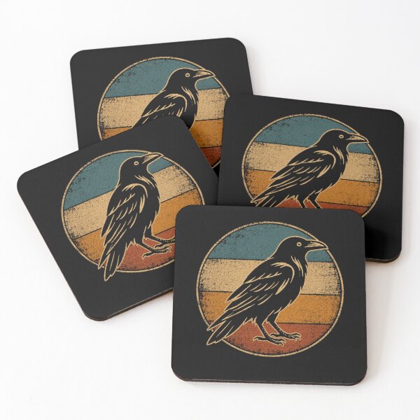 Item preview, Vintage Raven Retro Bird Wildlife Distressed designed and sold by Moizento.