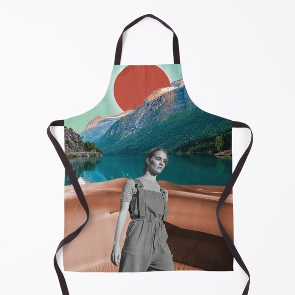 Item preview, Retro Futuristic Woman in Red Sun Landscape designed and sold by store52.