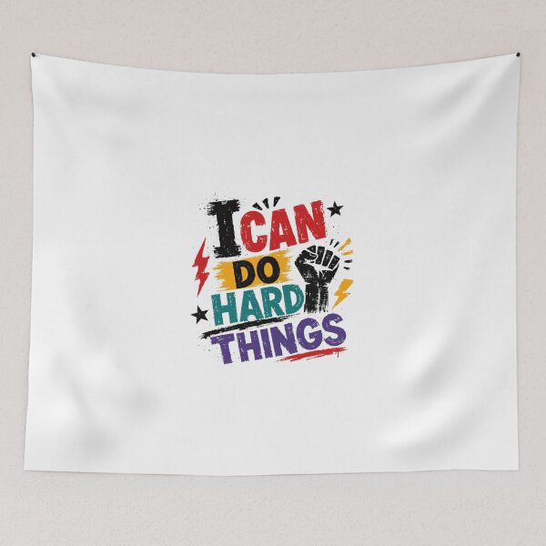 Item preview, I Can Do Hard Things Motivational Empowerment Quote designed and sold by JonesFlora2025.