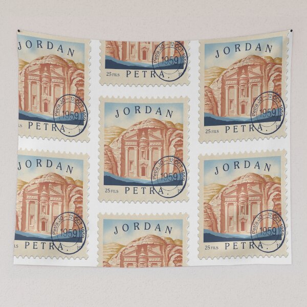 Item preview, Petra Jordan Treasury Canyon Walls Stamp Sticker designed and sold by stickercuffs.