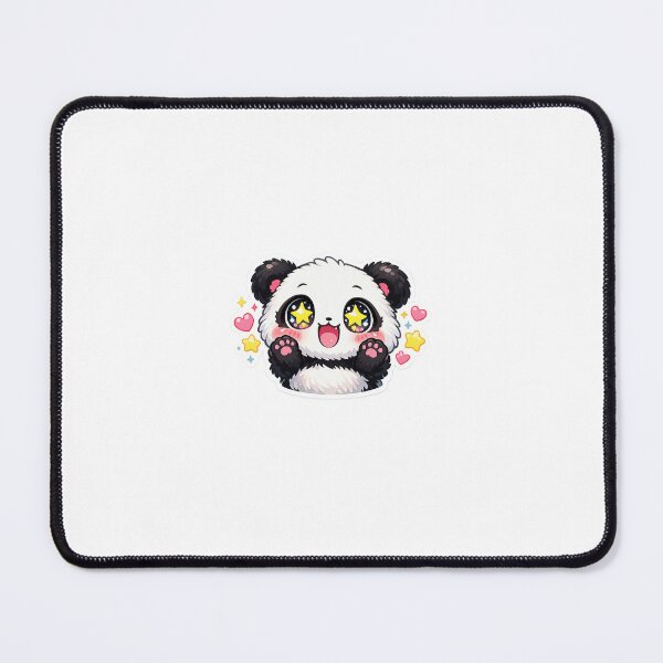 Item preview, Starstruck Panda Sticker Kawaii Cute Animal Reaction for Dreamers & Fans designed and sold by CutePrintCorner.