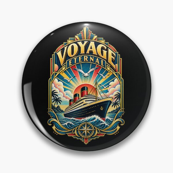 Item preview, Voyage Eternal – Vintage Ocean Liner Art Deco Travel Design designed and sold by Arrow2025.
