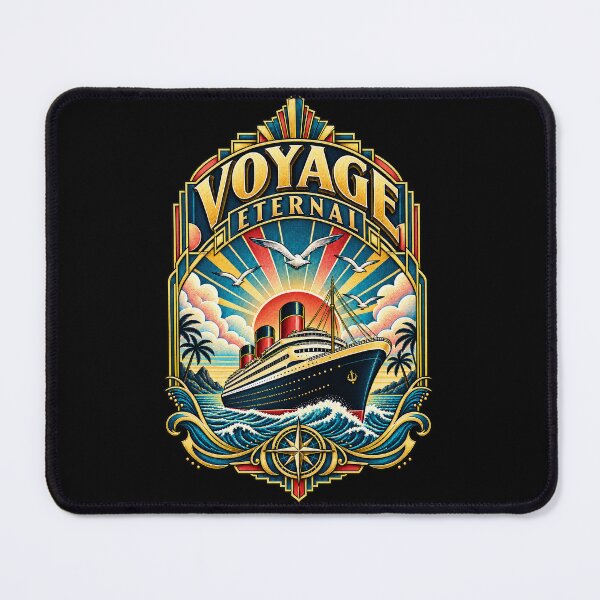 Item preview, Voyage Eternal – Vintage Ocean Liner Art Deco Travel Design designed and sold by Arrow2025.