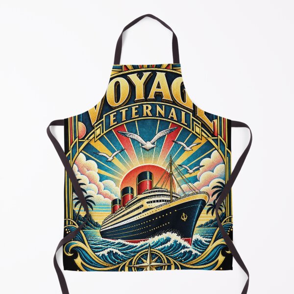 Item preview, Voyage Eternal – Vintage Ocean Liner Art Deco Travel Design designed and sold by Arrow2025.