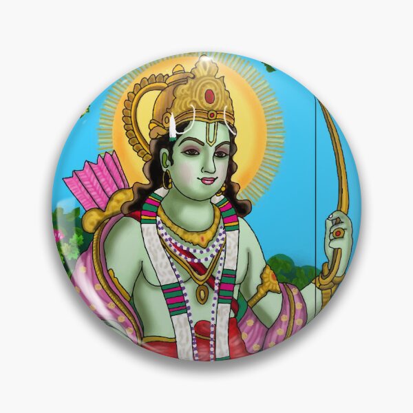 Item preview, Lord Ram Artwork | Divine Rama Hindu God Digital Art & Devotional Illustration designed and sold by Harshit_Digital_Arts.