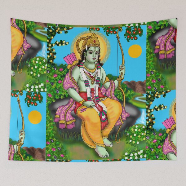 Item preview, Lord Ram Artwork | Divine Rama Hindu God Digital Art & Devotional Illustration designed and sold by Harshit_Digital_Arts.