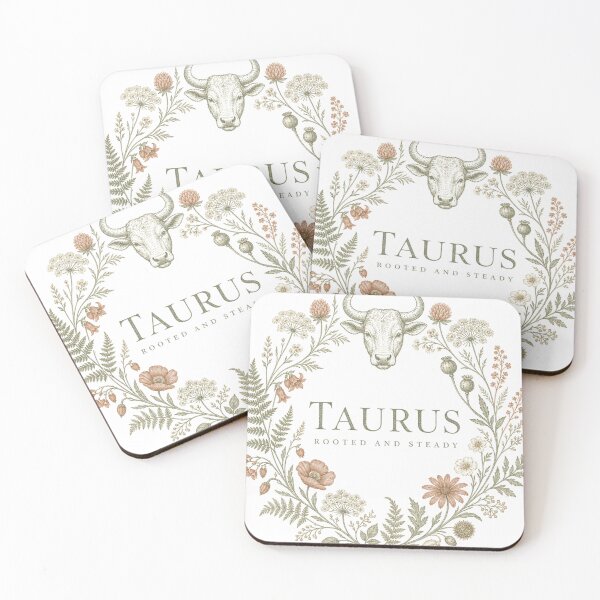 Item preview, Taurus Zodiac Sign Cottagecore Botanical Flower Wreath designed and sold by BoosterShop.