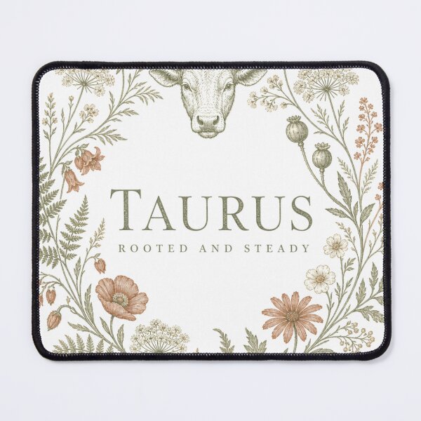 Item preview, Taurus Zodiac Sign Cottagecore Botanical Flower Wreath designed and sold by BoosterShop.
