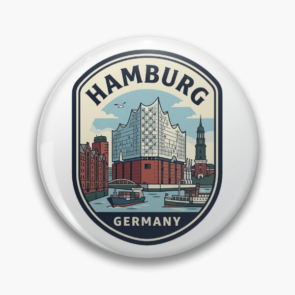 Item preview, Vintage Hamburg Germany Harbor Travel Badge designed and sold by k3rstman1.