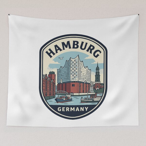 Item preview, Vintage Hamburg Germany Harbor Travel Badge designed and sold by k3rstman1.