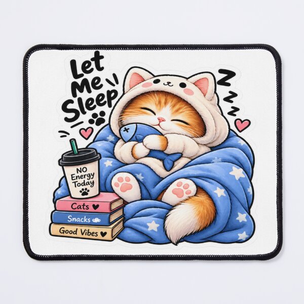 Item preview, Let Me Sleep Cute Cat Cozy Sleepy Sticker designed and sold by Genzfirevibes.