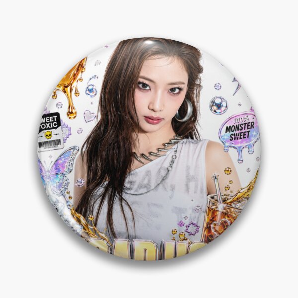 Item preview, Cute Ruka BABYMONSTER Sugar Honey Ice Tea Pink Butterfly Fan Art designed and sold by Valereekmerch.