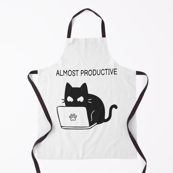 Item preview, almost productive funny black cat designed and sold by AmyHendricks12.