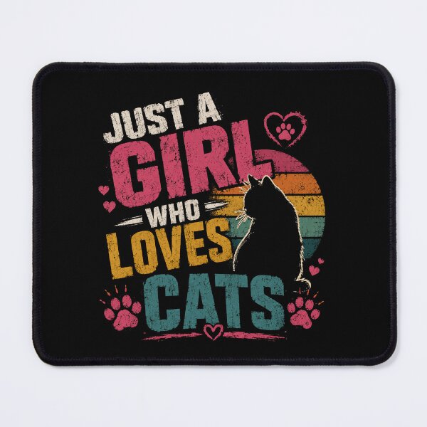 Item preview, Just A Girl Who Loves Cats Feline Pet Lover Women Owner designed and sold by RetroMini2026.