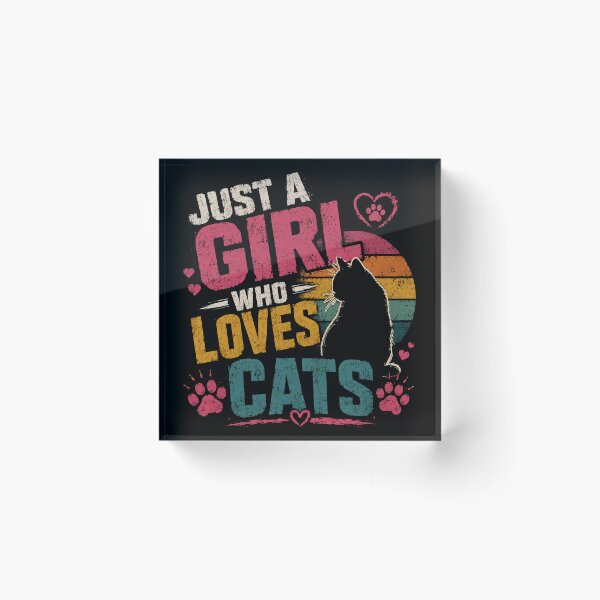Item preview, Just A Girl Who Loves Cats Feline Pet Lover Women Owner designed and sold by RetroMini2026.