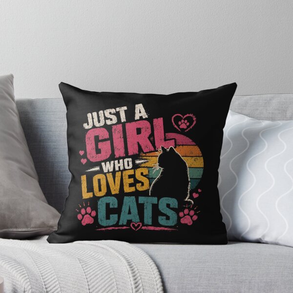 Item preview, Just A Girl Who Loves Cats Feline Pet Lover Women Owner designed and sold by RetroMini2026.