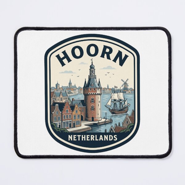 Item preview, Hoorn Netherlands Historic Dutch Harbor Illustration designed and sold by k3rstman1.