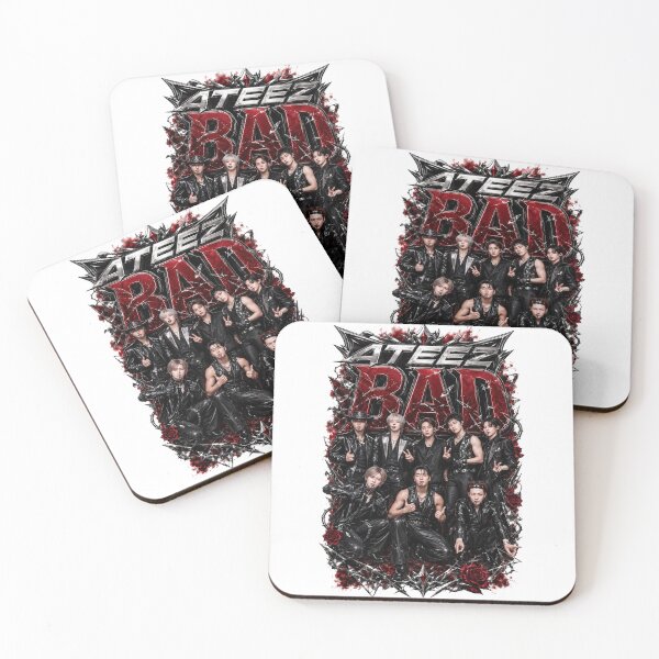 Item preview, ATEEZ Full Group BAD Song Vintage Leather Film Fan Art designed and sold by Valeree Store.