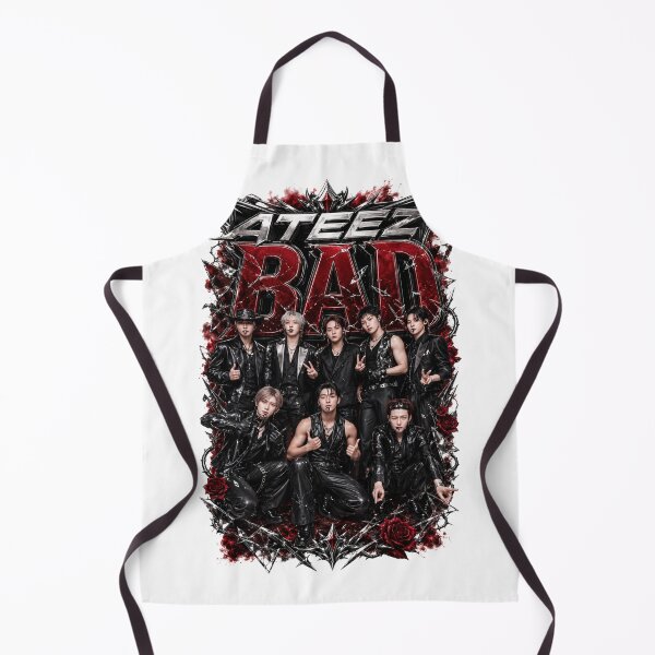 Item preview, ATEEZ Full Group BAD Song Vintage Leather Film Fan Art designed and sold by Valeree Store.