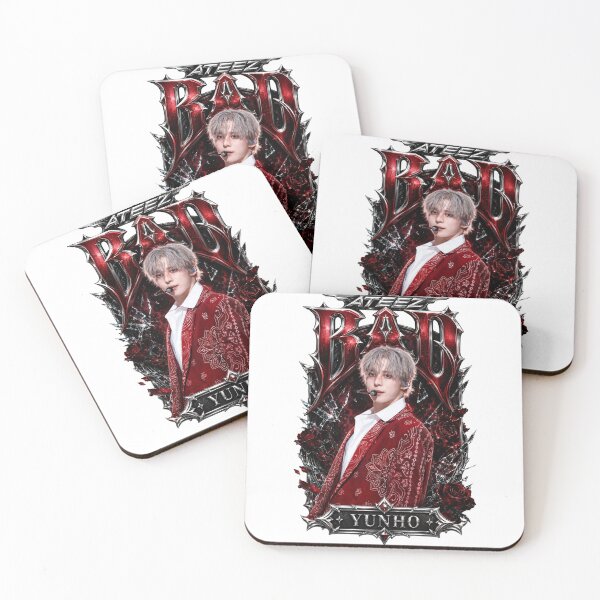 Item preview,  ATEEZ Yunho BAD Song Vintage Black Leather Classic Glow Fan Art designed and sold by Valeree Store.