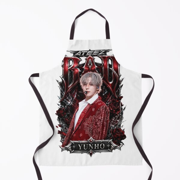 Item preview,  ATEEZ Yunho BAD Song Vintage Black Leather Classic Glow Fan Art designed and sold by Valeree Store.