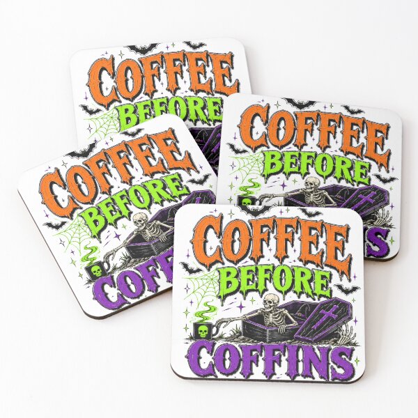 Item preview, COFFEE BEFORE COFFINS designed and sold by OskarTrendz.