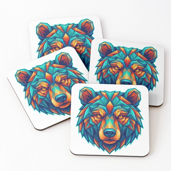 Item preview, Geometric Bear Head - Mountain Hiking Wilderness Adventure designed and sold by GabeMountainArt.