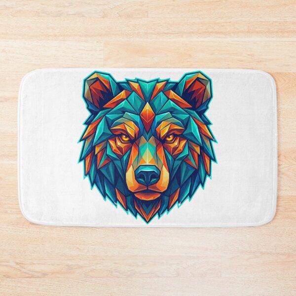 Item preview, Geometric Bear Head - Mountain Hiking Wilderness Adventure designed and sold by GabeMountainArt.