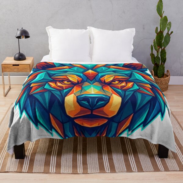 Item preview, Geometric Bear Head - Mountain Hiking Wilderness Adventure designed and sold by GabeMountainArt.