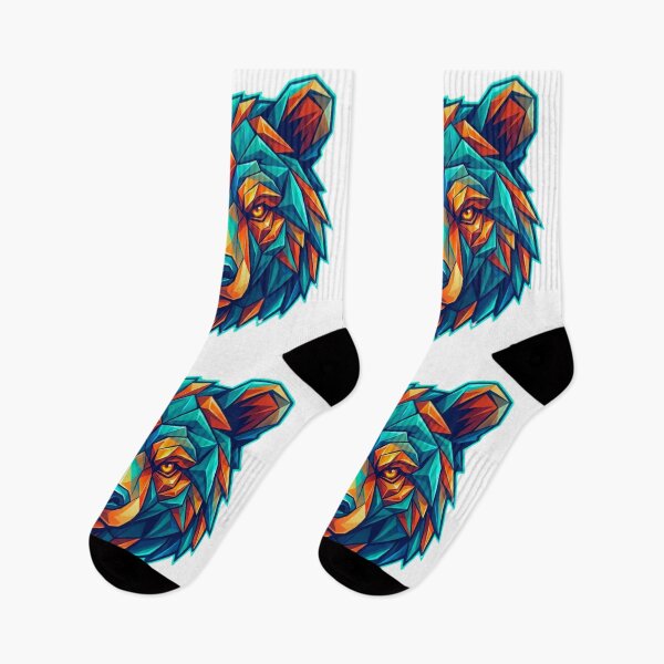 Item preview, Geometric Bear Head - Mountain Hiking Wilderness Adventure designed and sold by GabeMountainArt.