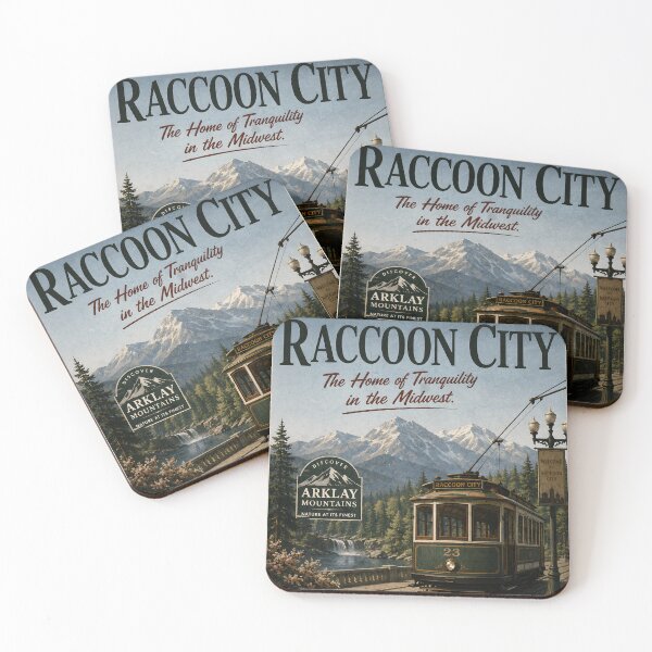 Item preview, Visit Raccoon City Retro Poster designed and sold by Fictional Ink Society.