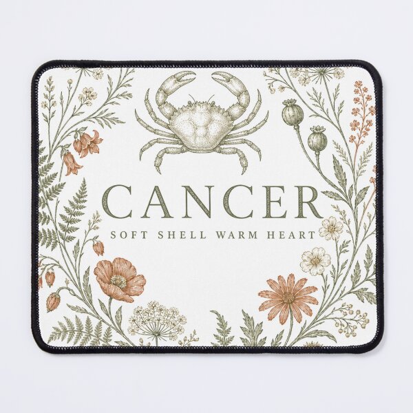 Item preview, Cancer Zodiac Sign Cottagecore Botanical Flower Wreath designed and sold by BoosterShop.