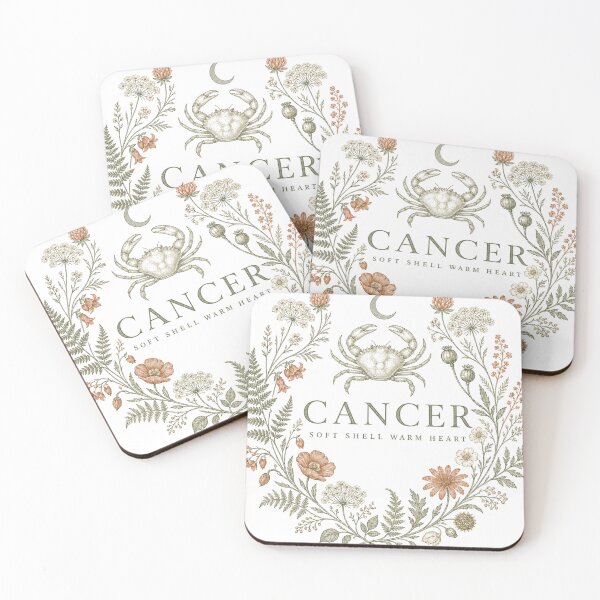 Item preview, Cancer Zodiac Sign Cottagecore Botanical Flower Wreath designed and sold by BoosterShop.
