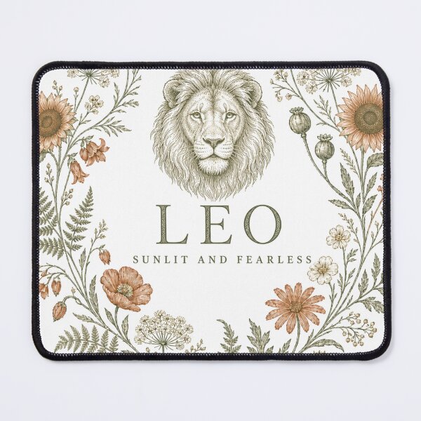 Item preview, Leo Zodiac Sign Cottagecore Botanical Flower Wreath designed and sold by BoosterShop.