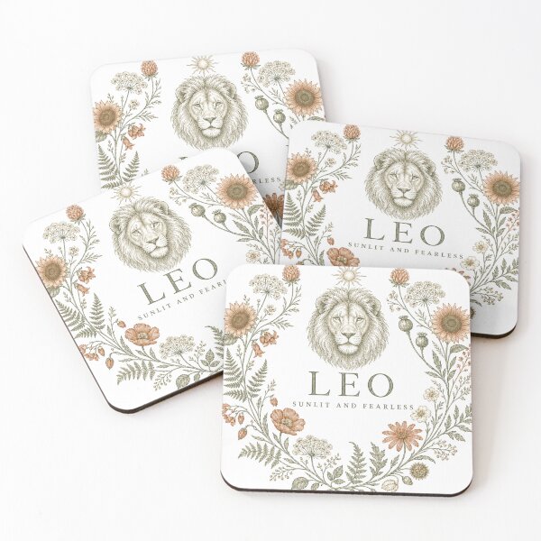 Item preview, Leo Zodiac Sign Cottagecore Botanical Flower Wreath designed and sold by BoosterShop.