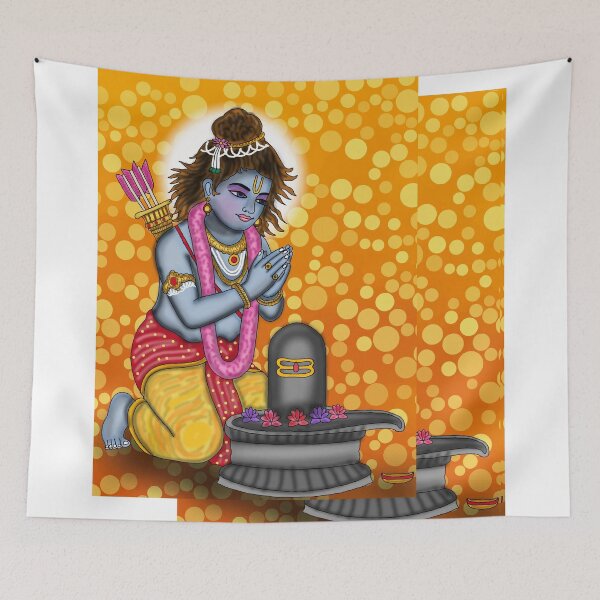 Item preview, Lord Ram Artwork | Divine Rama Hindu God Digital Art & Devotional Illustration designed and sold by Harshit_Digital_Arts.