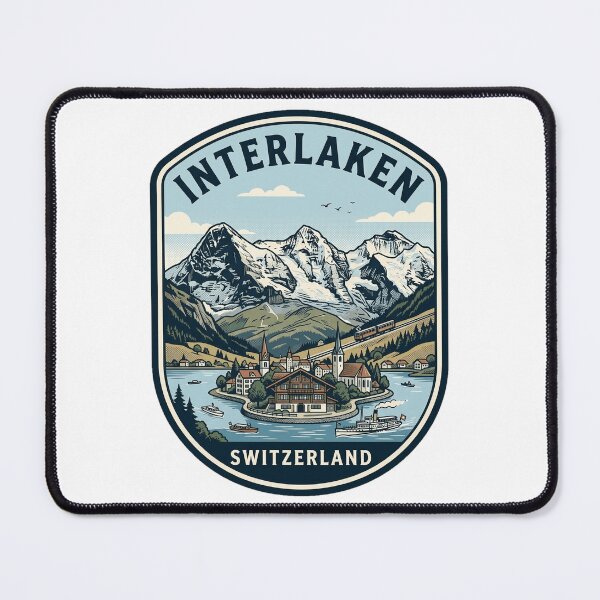 Item preview, Vintage Interlaken Switzerland Mountain Travel Badge designed and sold by k3rstman1.