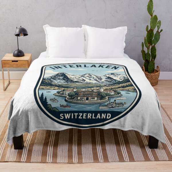 Item preview, Vintage Interlaken Switzerland Mountain Travel Badge designed and sold by k3rstman1.