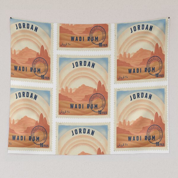 Item preview, Wadi Rum Jordan Desert Ridge Sandstone Stamp Sticker designed and sold by stickercuffs.