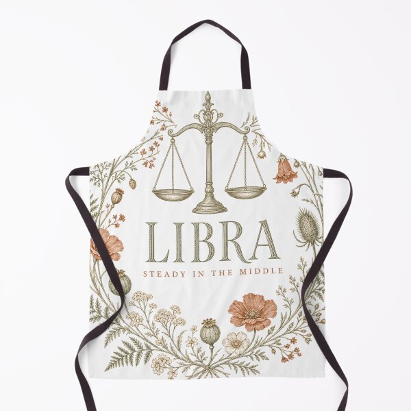 Item preview, Libra Zodiac Sign Cottagecore Botanical Flower Wreath designed and sold by BoosterShop.
