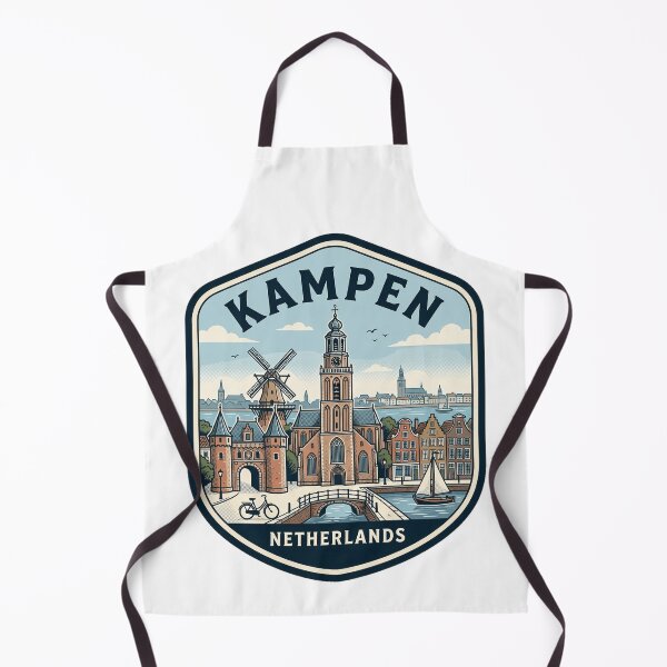 Item preview, Kampen Netherlands Vintage Travel Badge Illustration designed and sold by k3rstman1.