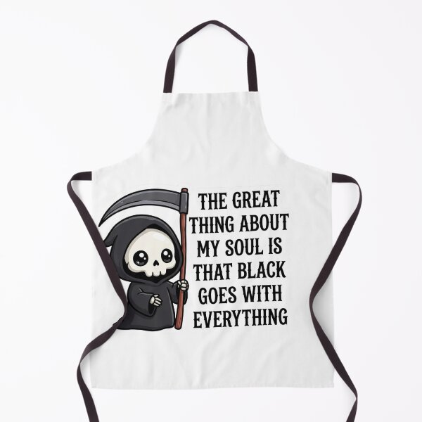 Item preview, Cute Grim Reaper Black Goes With Everything Pastel Goth Quote designed and sold by raedattia.