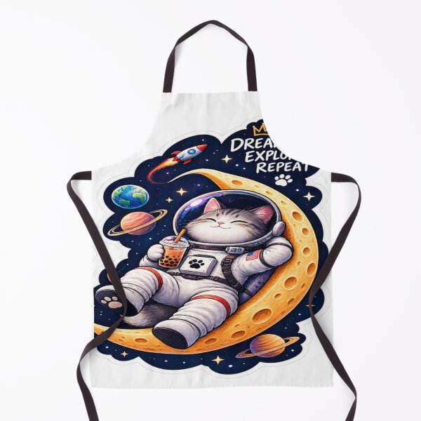 Item preview, Dream Explore Repeat Space Cat Astronaut Sticker designed and sold by Genzfirevibes.