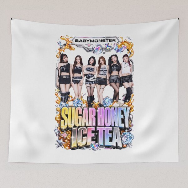 Item preview, Beautiful BABYMONSTER Sugar Honey Ice Tea Iced Tea Splash Group Poster designed and sold by Valereekmerch.
