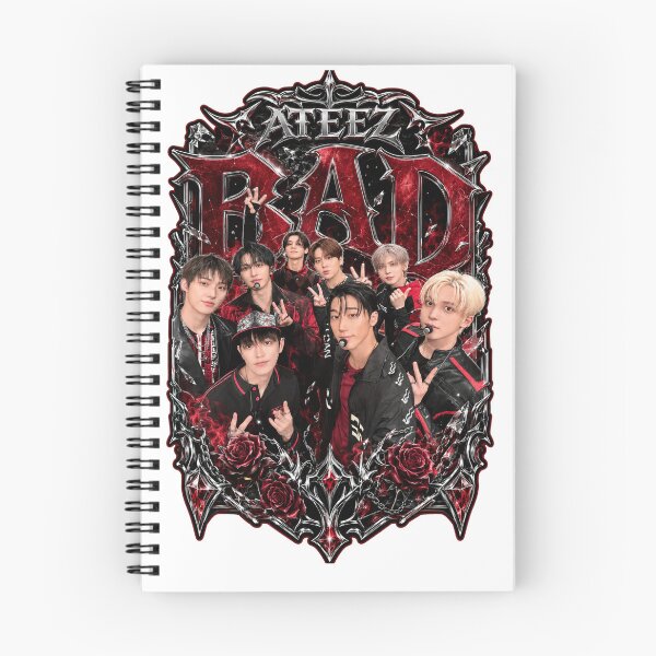 Item preview, ATEEZ BAD Track Classic Chain Crimson Vintage Sticker Pack Collage designed and sold by Valeree Store.