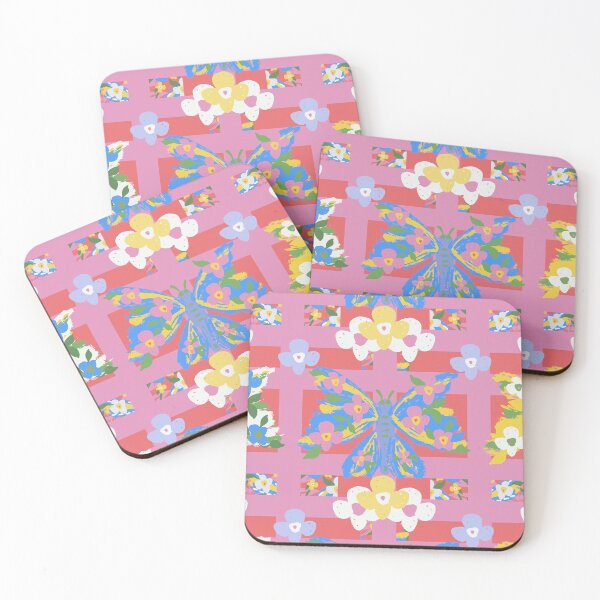 Item preview, Folk Floral Butterfly Love On Pink. designed and sold by SalsySafrano.
