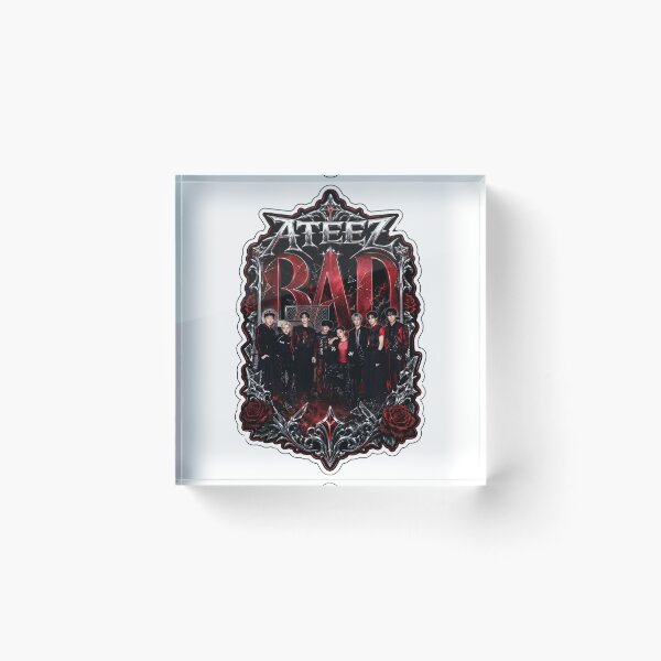 Item preview,  Aesthetic ATEEZ BAD Song Vintage Leather & Lace Merch Print designed and sold by Valeree Store.
