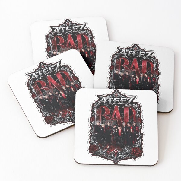 Item preview,  Aesthetic ATEEZ BAD Song Vintage Leather & Lace Merch Print designed and sold by Valeree Store.
